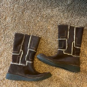8 1/2 Leather Fleece Lined Boots